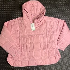 Pink Quilted Hooded Jacket